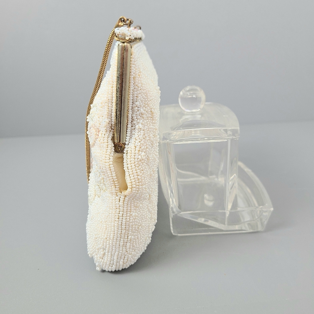 Walborg Made In Belgium Handmade 30s 40s Pastel Beaded Vintage Bag - Picture 3 of 10